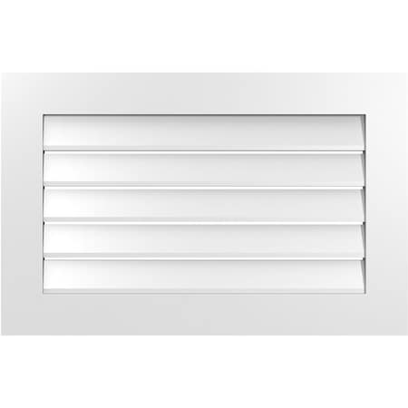 Ekena Millwork Vertical Surface Mount PVC Gable Vent: Functional, w/ 3-1/2"W x 1"P Standard Frame, 34"W x 22"H GVPVE34X2201SF